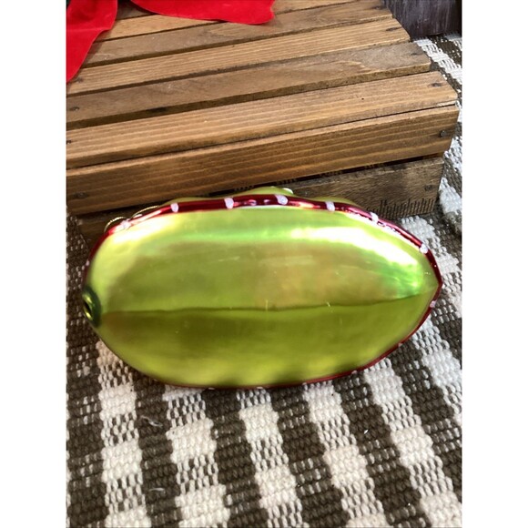 Charming Yorkie Hand Blown Glass Christmas Tree Ornament + I Love My Dog Bone - Picture 7 of 13